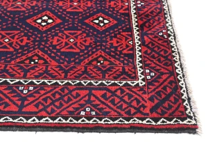 Vintage Red Tribal 5X10 Balouch Persian Runner Rug