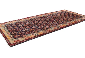 Vintage Tribal Purple-navy 4'6X9'8 Meshkin Persian Rug