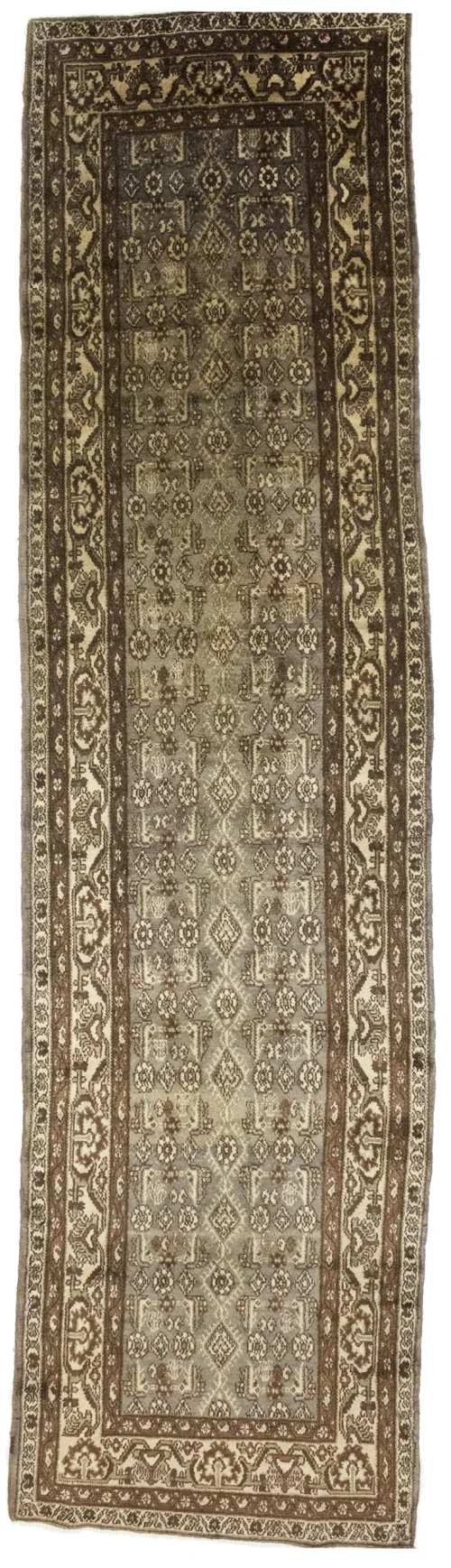 Semi Antique Tribal 4X15 Nahavand Persian Runner Rug
