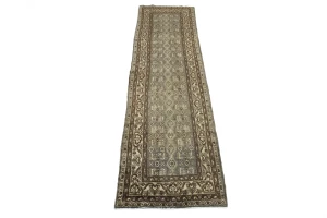 Semi Antique Tribal 4X15 Nahavand Persian Runner Rug