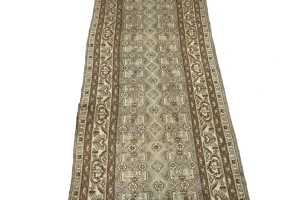 Semi Antique Tribal 4X15 Nahavand Persian Runner Rug