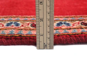 Vintage Red Pictorial Floral 3'8X8'6 Kashan Persian Rug