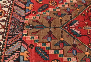 Vintage Red Tribal 4'6X6'6 Bakhtiari Persian Rug
