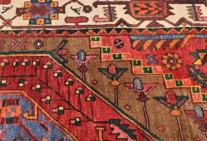 Vintage Red Tribal 4'6X6'6 Bakhtiari Persian Rug