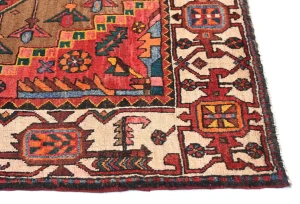 Vintage Red Tribal 4'6X6'6 Bakhtiari Persian Rug