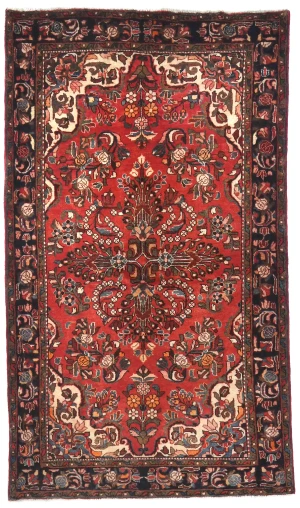 Vintage Red Tribal Floral 5X7 Lilian Persian Rug
