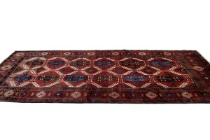 Vintage Red Tribal 5X12 Balouch Yalameh Persian Runner Rug