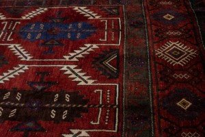 Vintage Red Tribal 5X12 Balouch Yalameh Persian Runner Rug