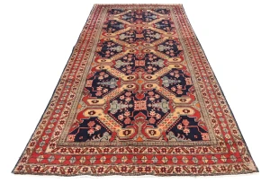 Vintage Cream Tribal 5X10 Meshkin Persian Runner Rug