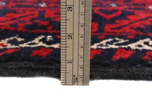 Vintage Red Tribal 4X10 Balouch Persian Runner Rug