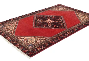 Vintage Red Geometric Tribal 3X5 Hamedan Persian Rug