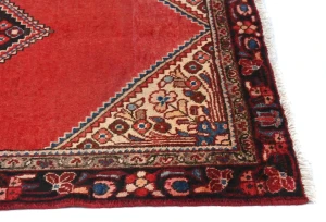 Vintage Red Geometric Tribal 3X5 Hamedan Persian Rug