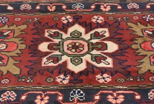 Vintage Red Tribal 2'2X10'5 Heriz Persian Runner Rug