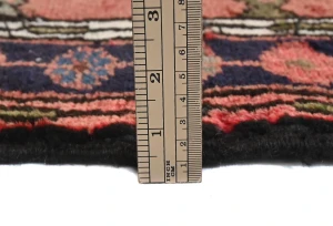 Vintage Bittersweet Red Geometric 3X12 Karajeh Persian Runner Rug