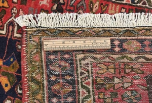Vintage Red Geometric 3X12 Karajeh Persian Runner Rug