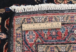 Vintage Dark Purple-navy Floral Tribal 3X12 Hamedan Persian Runner Rug