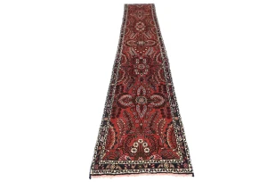 Vintage Red Tribal 3X14 Lilian Persian Runner Rug