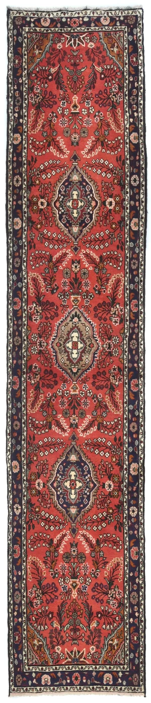 Vintage Red Tribal 3X13 Lilian Persian Runner Rug