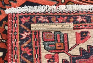 Vintage Bittersweet Red Geometric 2'4X6'2 Karajeh Persian Runner Rug