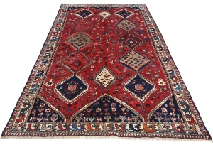 Vintage Red Tribal 5'1X8'7 Yalameh Persian Rug