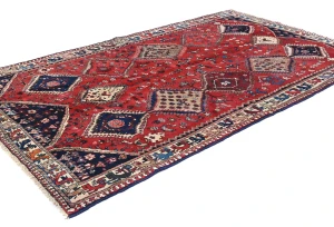 Vintage Red Tribal 5'1X8'7 Yalameh Persian Rug