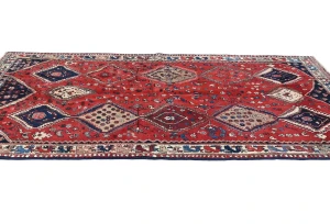 Vintage Red Tribal 5'1X8'7 Yalameh Persian Rug