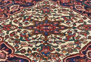 Vintage Red Flora Traditional 5'4X9'8 Bakhtiari Persian Rug