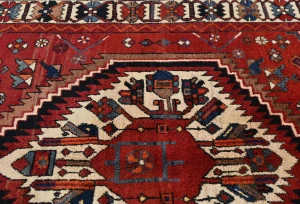Vintage Red Tribal 5X7 Bakhtiari Persian Rug