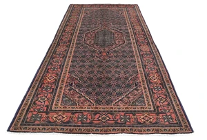 Vintage Coral Pink Tribal 5X10 Ardabil Persian Rug
