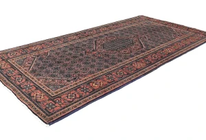 Vintage Coral Pink Tribal 5X10 Ardabil Persian Rug