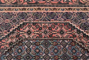Vintage Coral Pink Tribal 5X10 Ardabil Persian Rug