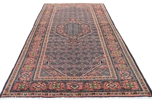 Vintage Coral Pink Tribal 5X10 Ardabil Persian Rug