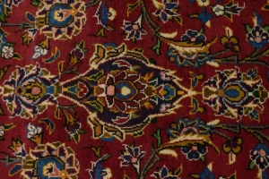 Vintage Red Traditional 10X15 Kashan Persian Rug
