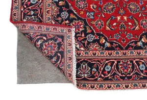 Vintage Red Traditional Floral 5X8 Kashan Persian Rug