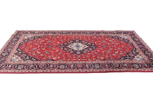 Vintage Red Traditional Floral 5X8 Kashan Persian Rug