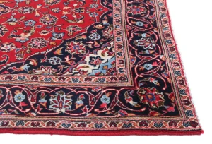 Vintage Red Traditional Floral 5X8 Kashan Persian Rug