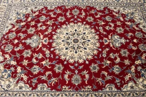 Red Vintage Classic 6X8 Traditional Nain Tabas Persian Oriental Rug