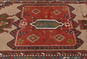 vintage Red Tribal 4X6 Ghoochan Persian Rug