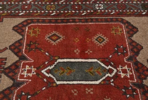 vintage Red Tribal 4X6 Ghoochan Persian Rug
