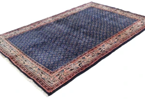 Vintage Purple-navy Tribal 4X7 Botemir Persian Rug