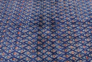 Vintage Purple-navy Tribal 4X7 Botemir Persian Rug