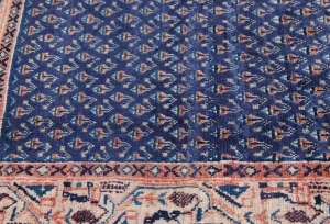 Vintage Purple-navy Tribal 4X7 Botemir Persian Rug