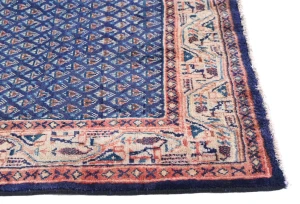Vintage Purple-navy Tribal 4X7 Botemir Persian Rug