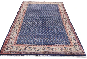 Vintage Purple-navy Tribal 4X7 Botemir Persian Rug