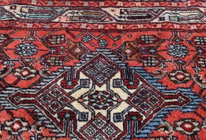 Vintage Red Tribal 2'8X10'5 Hamedan Persian Runner Rug