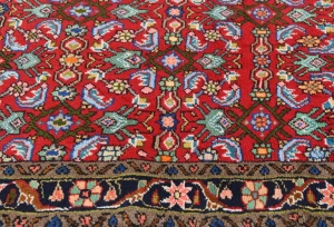 Vintage Red Tribal 2'4X6'3 Hamedan Persian Runner Rug
