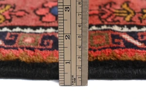 Vintage Red Geometric 2X6 Karajeh Persian Runner Rug