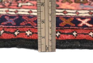 Vintage Red Geometric 2X6 Karajeh Persian Runner Rug