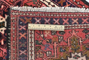 Vintage Red Geometric 2X6 Karajeh Persian Runner Rug