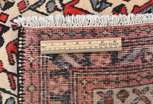 Vintage Cream Tribal 2'5X7'7 Hamedan Persian Runner Rug